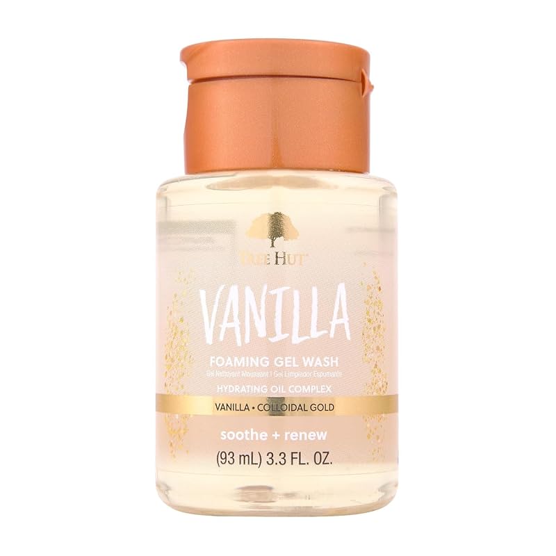 Tree Hut Sabonete líquido corporal espumante de baunilha, tamanho viagem, 100 mL