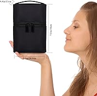 Vista 7 de Organizador de brochas de maquillaje, bolsa de maquillaje, juego de brochas de 7.5 x 5.5 x 4.4 pulgadas, soporte para lápices de viaje profesional