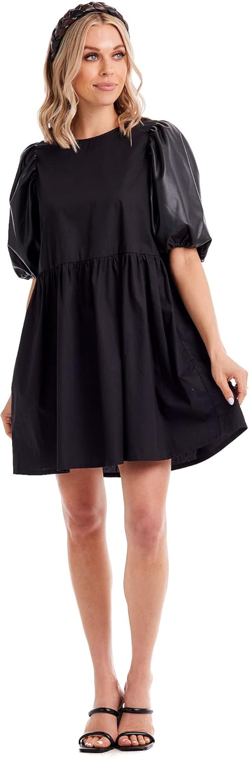 Mud Pie Womens Mud Pie Women's Ren Leather Dress - Image 2