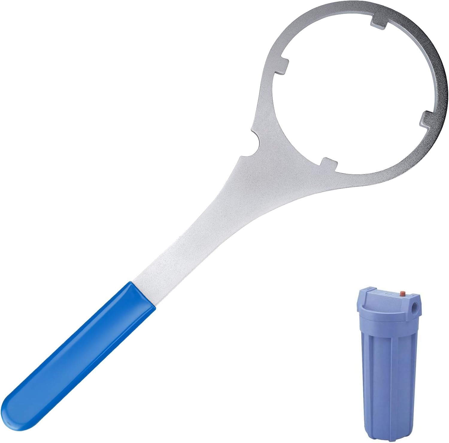 Xastro SPBW-1 Heavy Duty Metal Water Filter Housing Wrench – 4.8" ID, Compatible with Culligan HF-150, Pentek 150295, American Plumber 152037,150295, ww34 – Industrial Strength with Comfort Grip