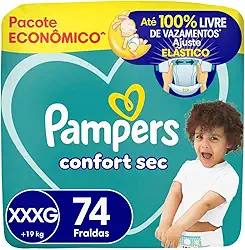 Fralda Pampers Confort Sec Tamanho XXXG 74 Unidades