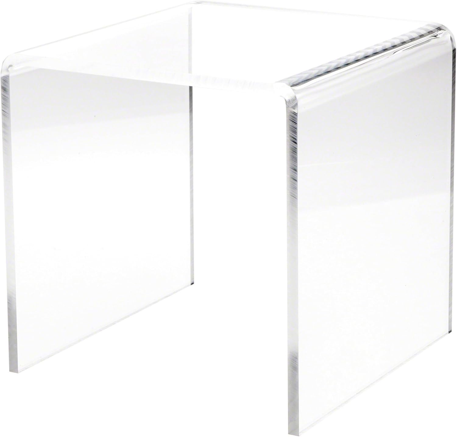 Plymor Clear Acrylic Square Display Riser, 14" H x 14" W x 14" D (3/8" thick)