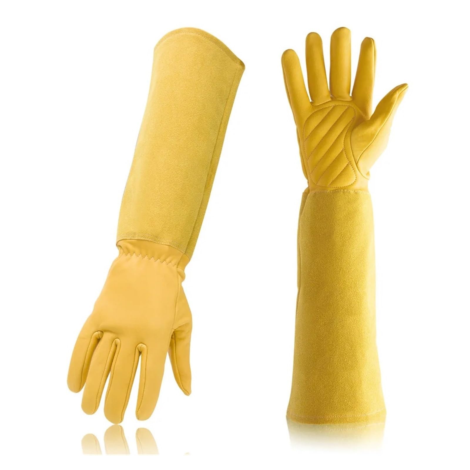 Guantes de soldadura for jardinería, poda de rosas, multicolor(Yellow Sheepskin)