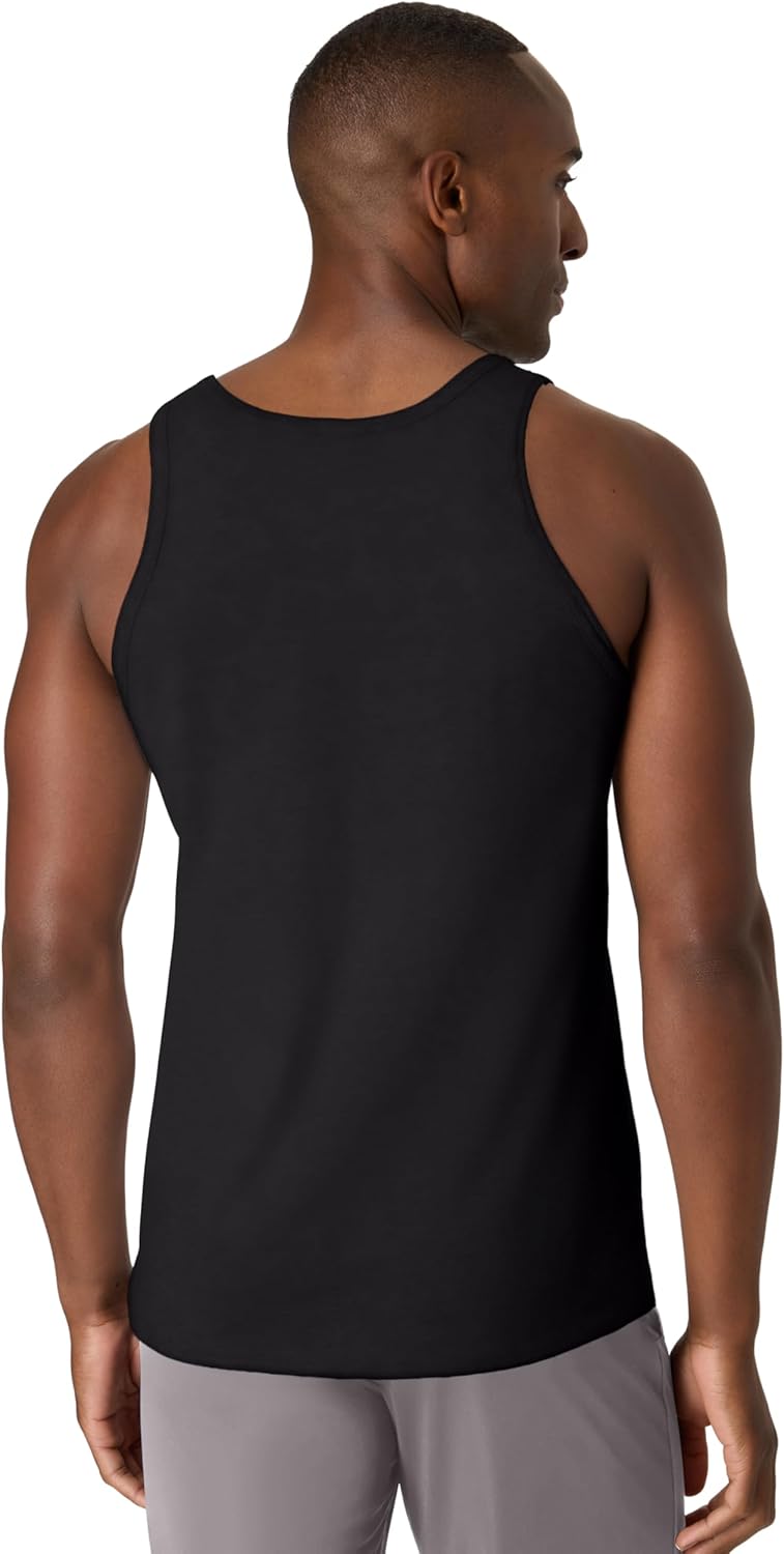 Hanes Men’s Performance Tank, X-Temp Moisture-Wicking Tank Top, Solid Colors, 2-Pack - Image 2
