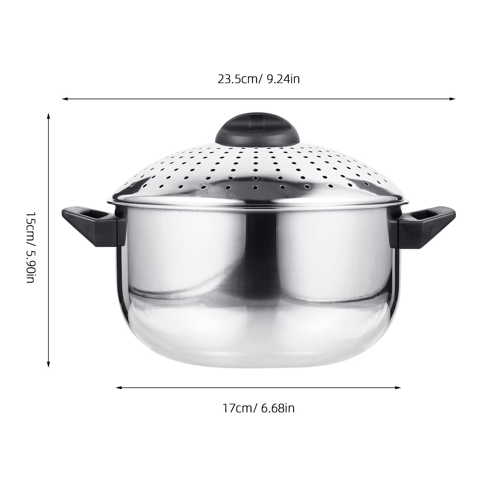 OSALADI Olla Rápida para Cocinar y Colar Fácilmente de Acero Inoxidable para Fideos y Tapa Antideslizante Diseño de Cierre Seguro en Cocina