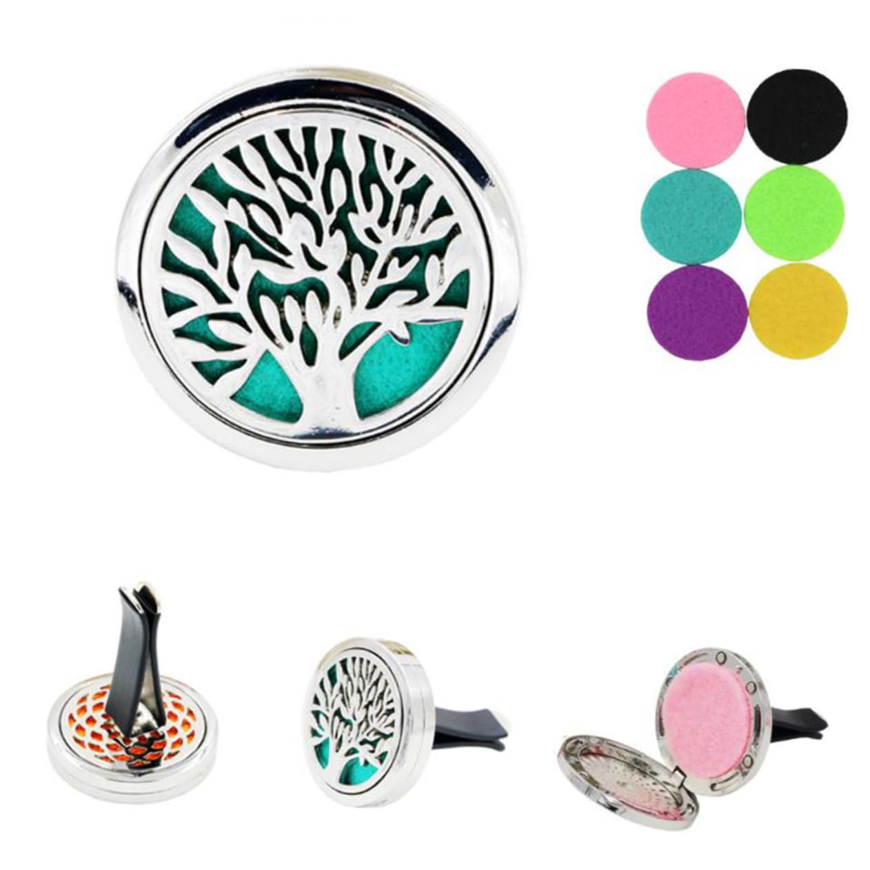 3stücke Car Fragrance Diffuser Vent Clip Multifunktionaler Aromatherapie Diffusor Für Auto Büro Und Zuhause Mit Nachfüllpads Zufällige Farbe Liebe Duftklammer Langlebigem