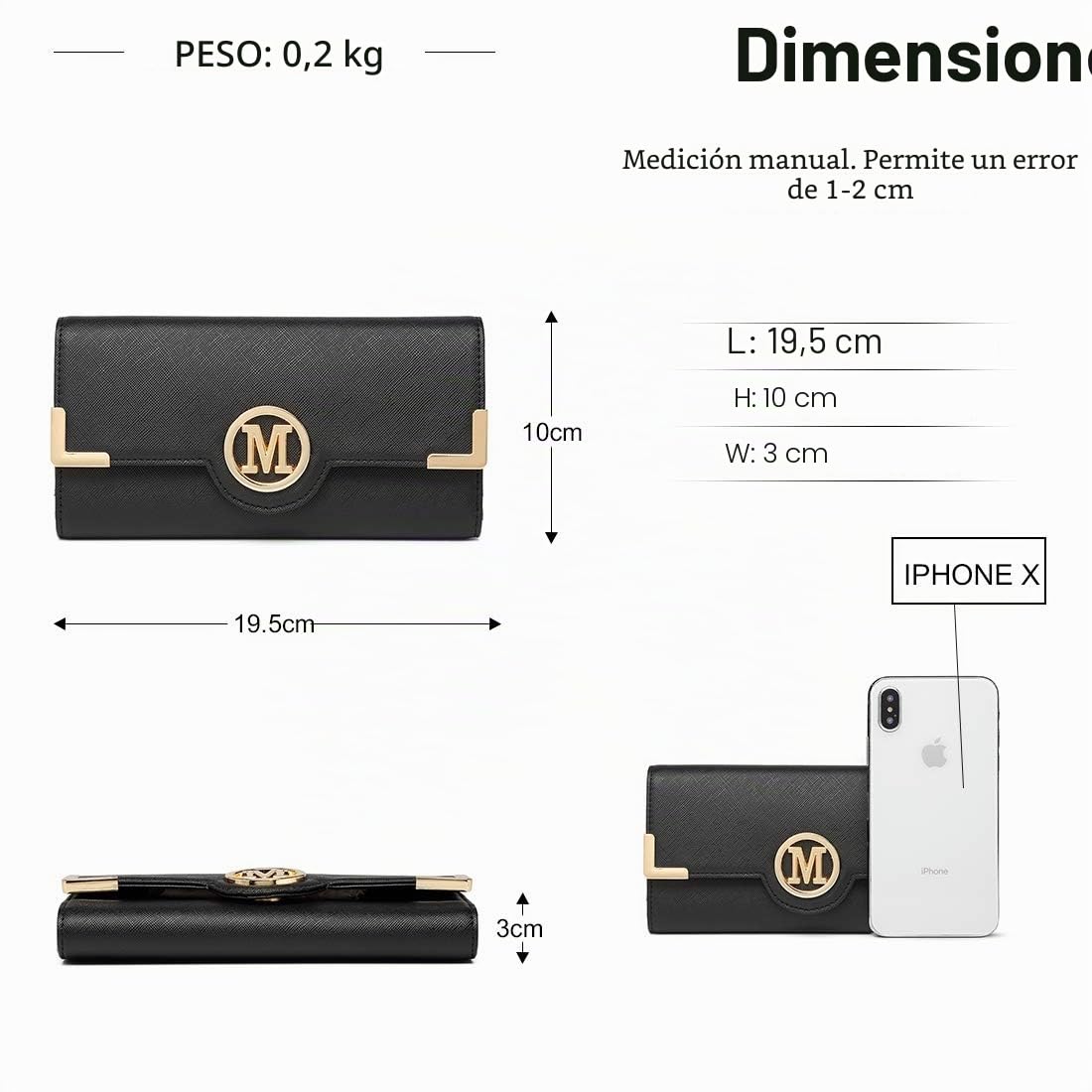 Miss Lulu Elegante Bolsos de Mujer en PU Cuero,Versátil Bolso de Mano y Bolsa de Hombro,Ideal para Trabajo,Escuela y Ocasiones Casuales