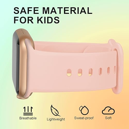 Miniatura 3 de Bandkids Paquete de 3 correas para Apple Watch para niños 149 157 161 165 165 y 173 pulgadas correas deportivas de Apple Watch para niños y niñas