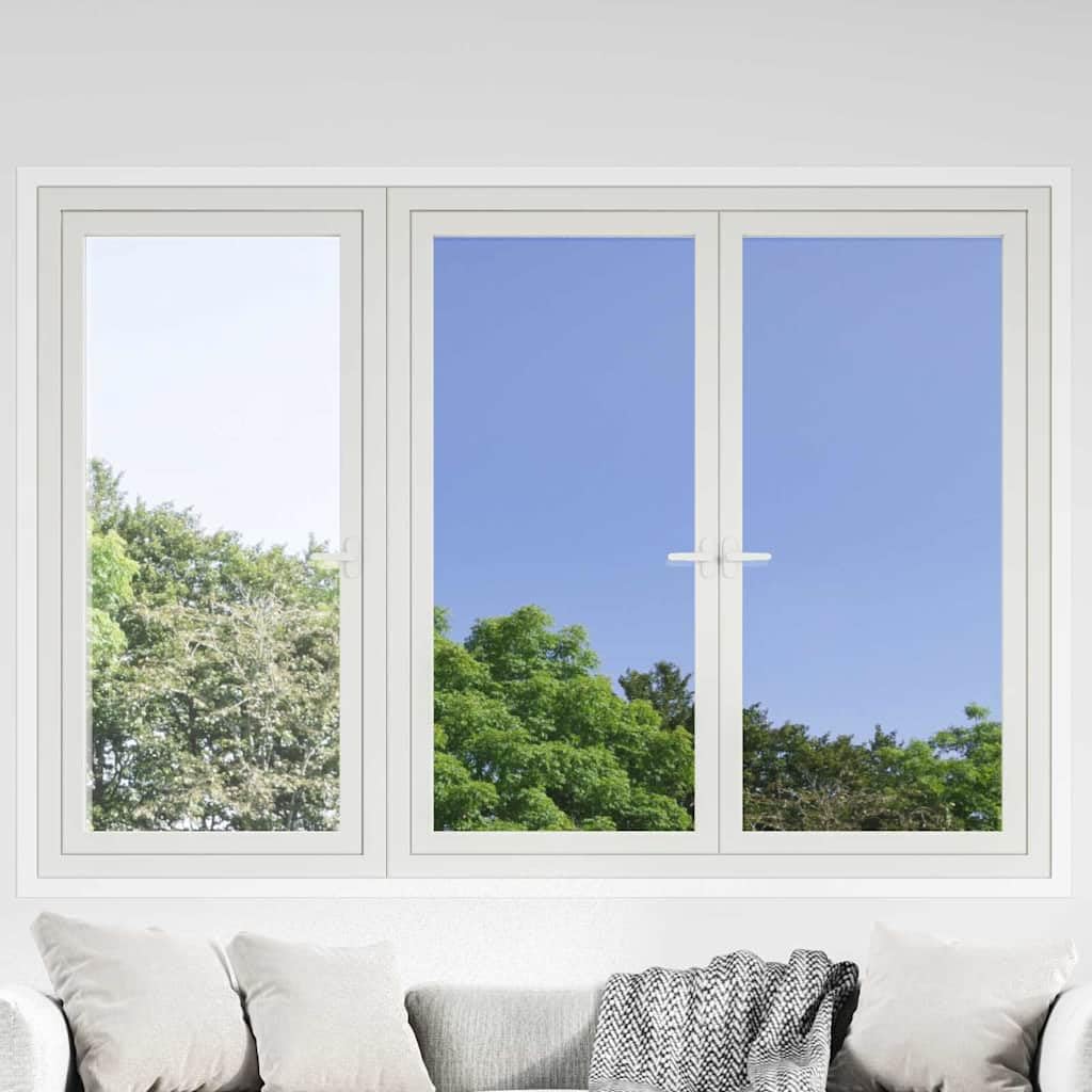 Protector Solar Reflectante para Ventanas Plateado 60x2000cm PVC Adhesión Estática Antideslumbrante Reducción de Calor Película de Protección de Visión Ahorro de Energía Interior