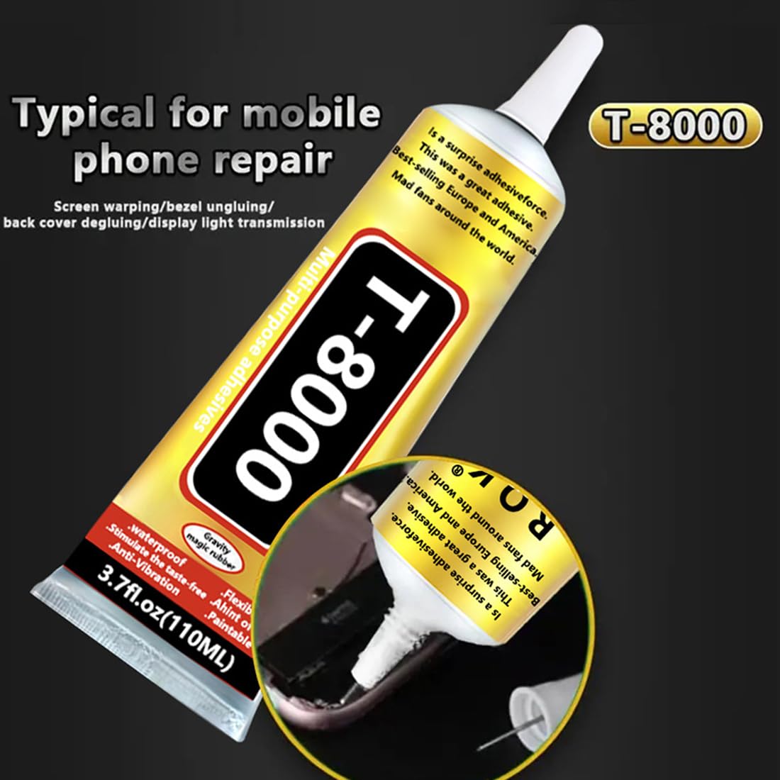 Colla Schermo Cellulare, 2 Pezzi, Adesivo Liquido Trasparente ad Asciugatura Rapida per Riparazione Display Smartphone, Ceramica, Plastica, Ideale per Fai da Te e Urgenti Riparazioni Domestiche