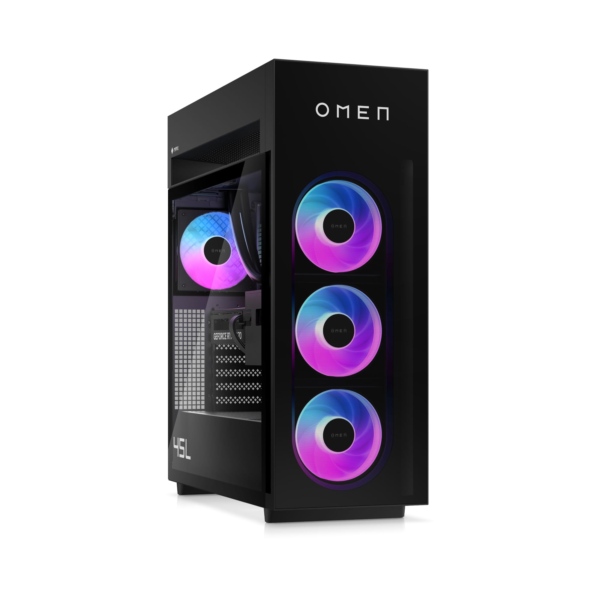HP Ordenador sobremesa OMEN MAX 45L GT23-0000ns (Procesador AMD Ryzen 9 9900X3D, 64GB DDR5, 2TB SSD, NVIDIA GeForce RTX 5080, Windows 11 Home) Negro