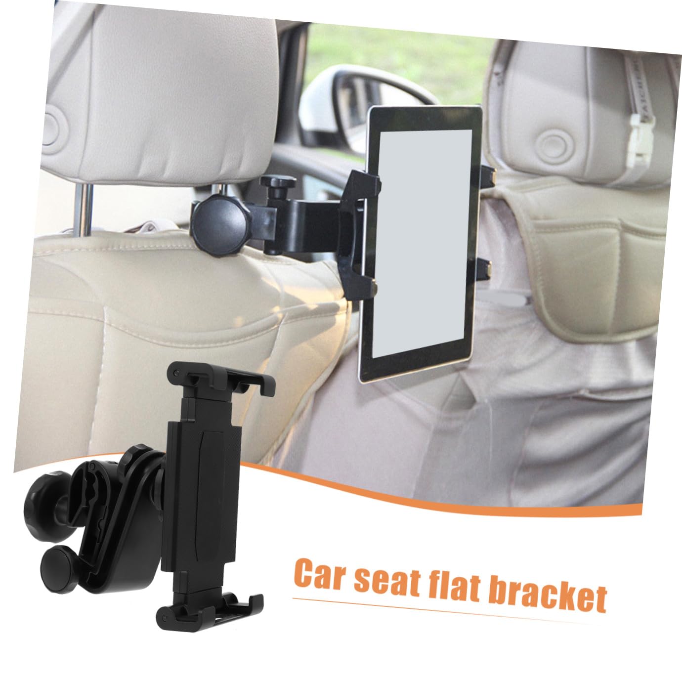1pezzi Supporto Per Tablet Auto Regolabile Supporto Per Poggiatesta Auto in Apertura Variabile Cuscinetto Antiscivolo