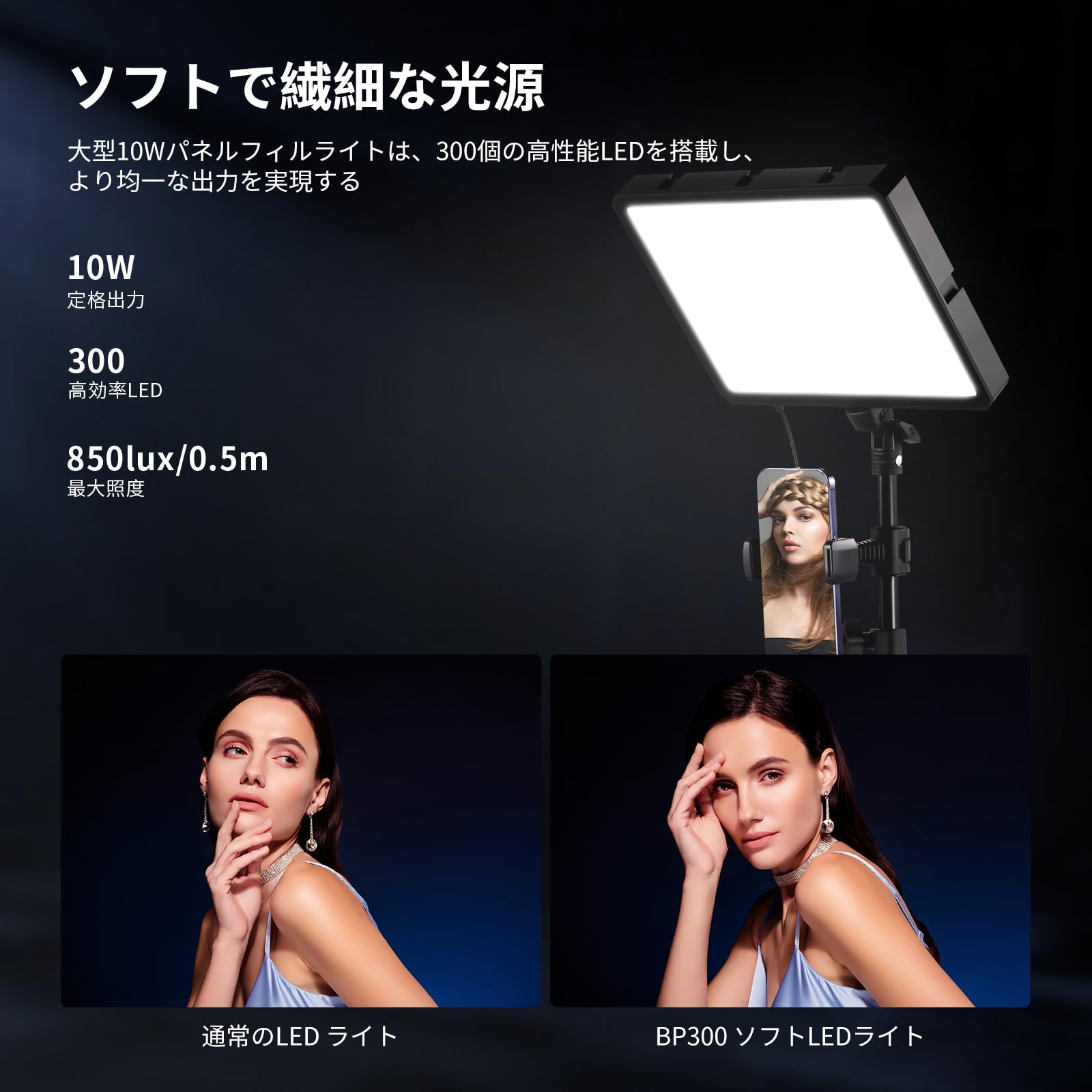 Amazon | NEEWER BASICS BP300 LEDビデオライト 撮影用ライト 2パック