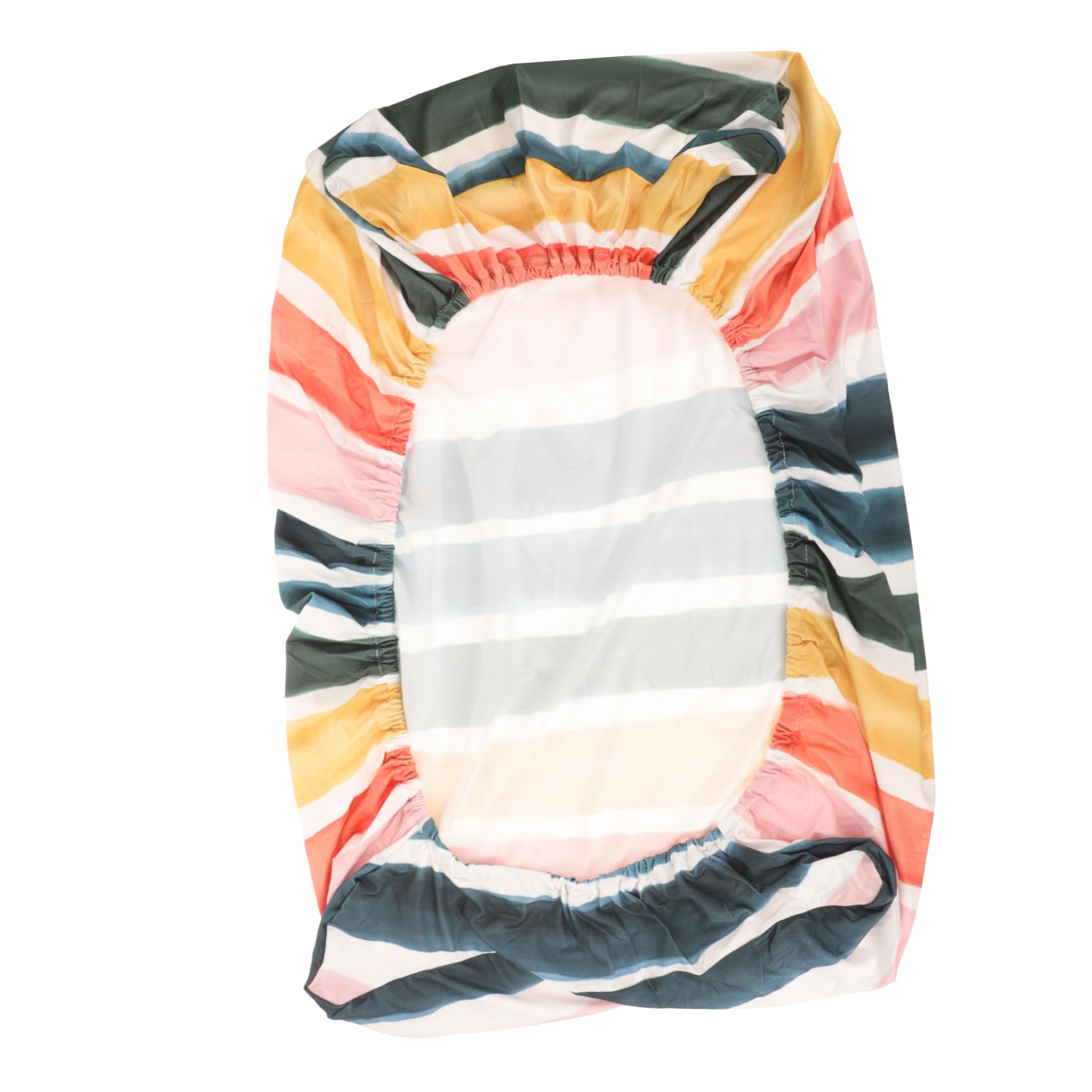 Yardwe Changing Table Pad Cover Washable Stretchy Removable Cradle Sheet for Soft Breathable for Daily Use and Easy Cleaning Delicate Rainbow Stripe