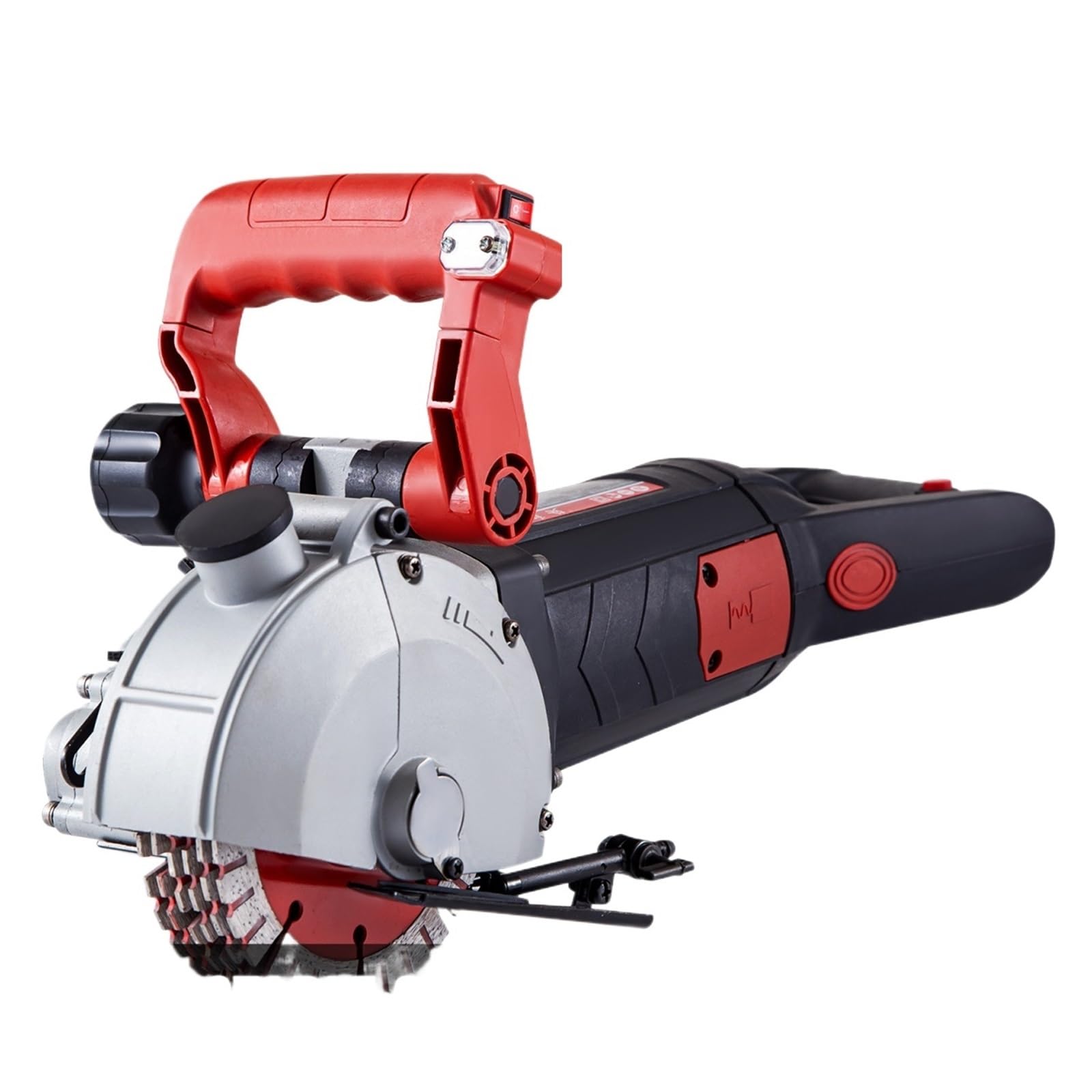 Pqlxjjyur One Color 4800W Wall Chaser Concrete Cutter Aiming Groove Slotting Machine 125Mm Circular Saw Cutting Power Tool Set Powerful Grooving