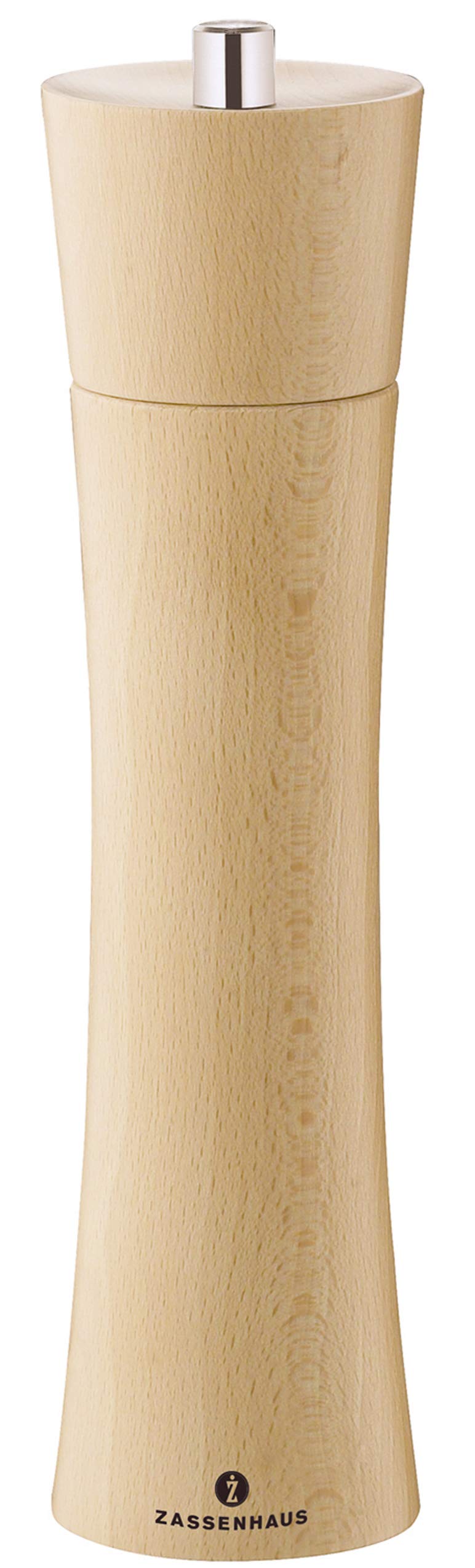 Zassenhaus Frankfurt Salt Mill, Wood, Beech, 5.5x5.5x24 cm
