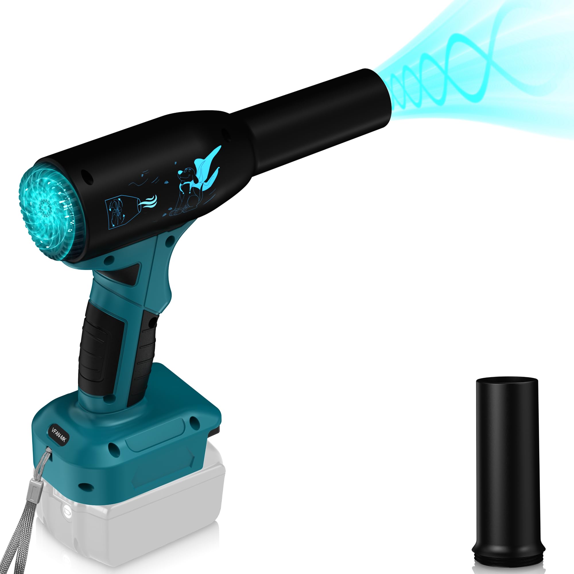 Mini-Gebläse Für Makita 18V Akkus – 130.000 U/min, 4 Stufen, Trocknet & Bläst Staub | Für Auto, PC, Tastatur