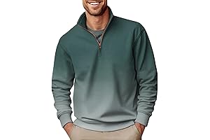Men's Christmas Pullover Zip Sweater