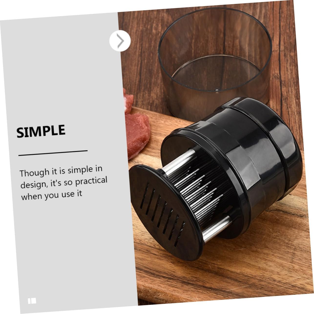 Stainless Steel Meat Tenderizer Tool with Ultra Sharp Needles for Kitchen Use Steak and Poultry Tenderizing Gadget Breaks Tendons for Juicy Beef Pork Chicken and Fish