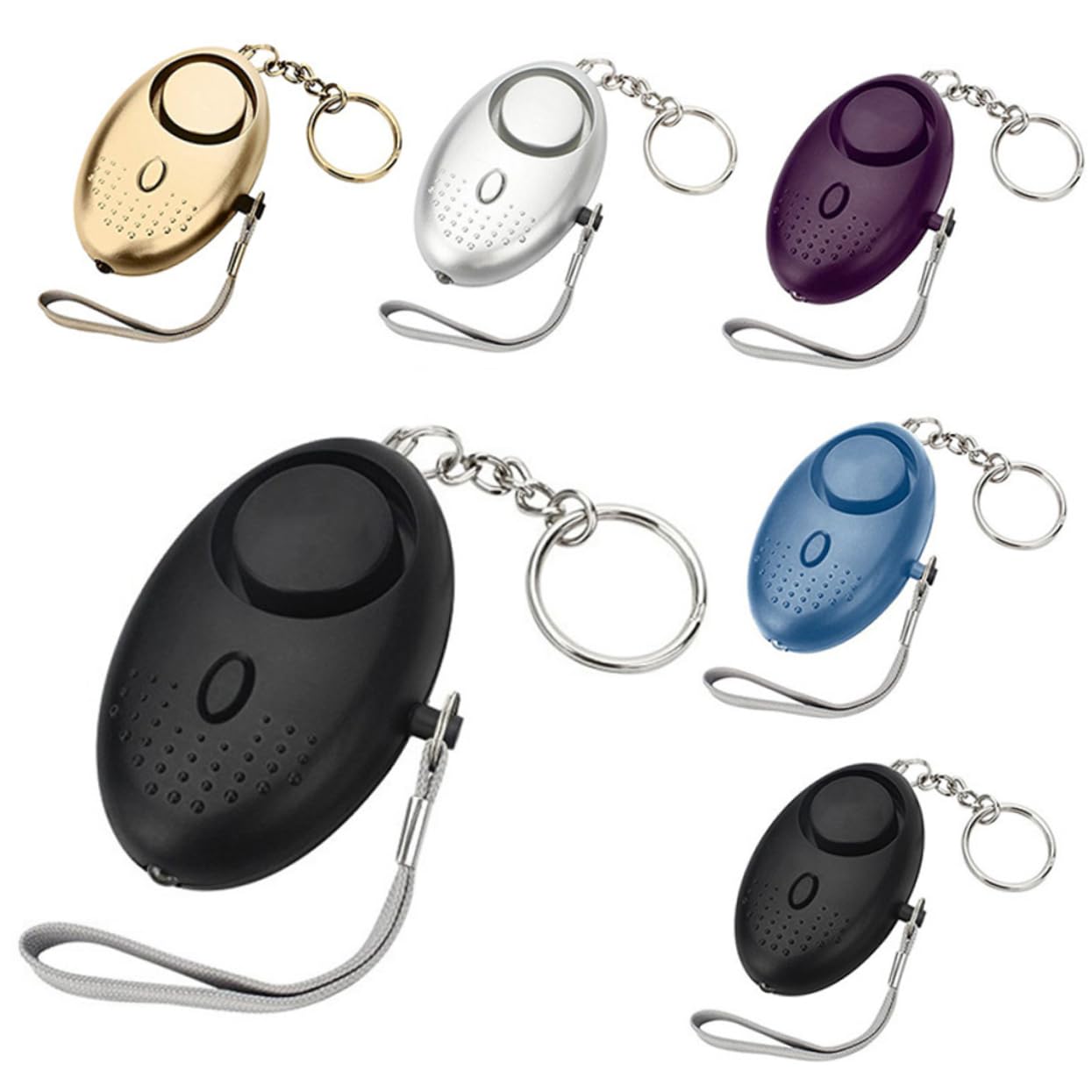 Hemobllo 6pièces Alarme De Sécurité Personnelle avec Lampe LED Alerte Urgence pour Femmes Garçon Fille Et Personnes Âgées Compact Et Pratique pour Joggers Et Travailleurs Solitaires