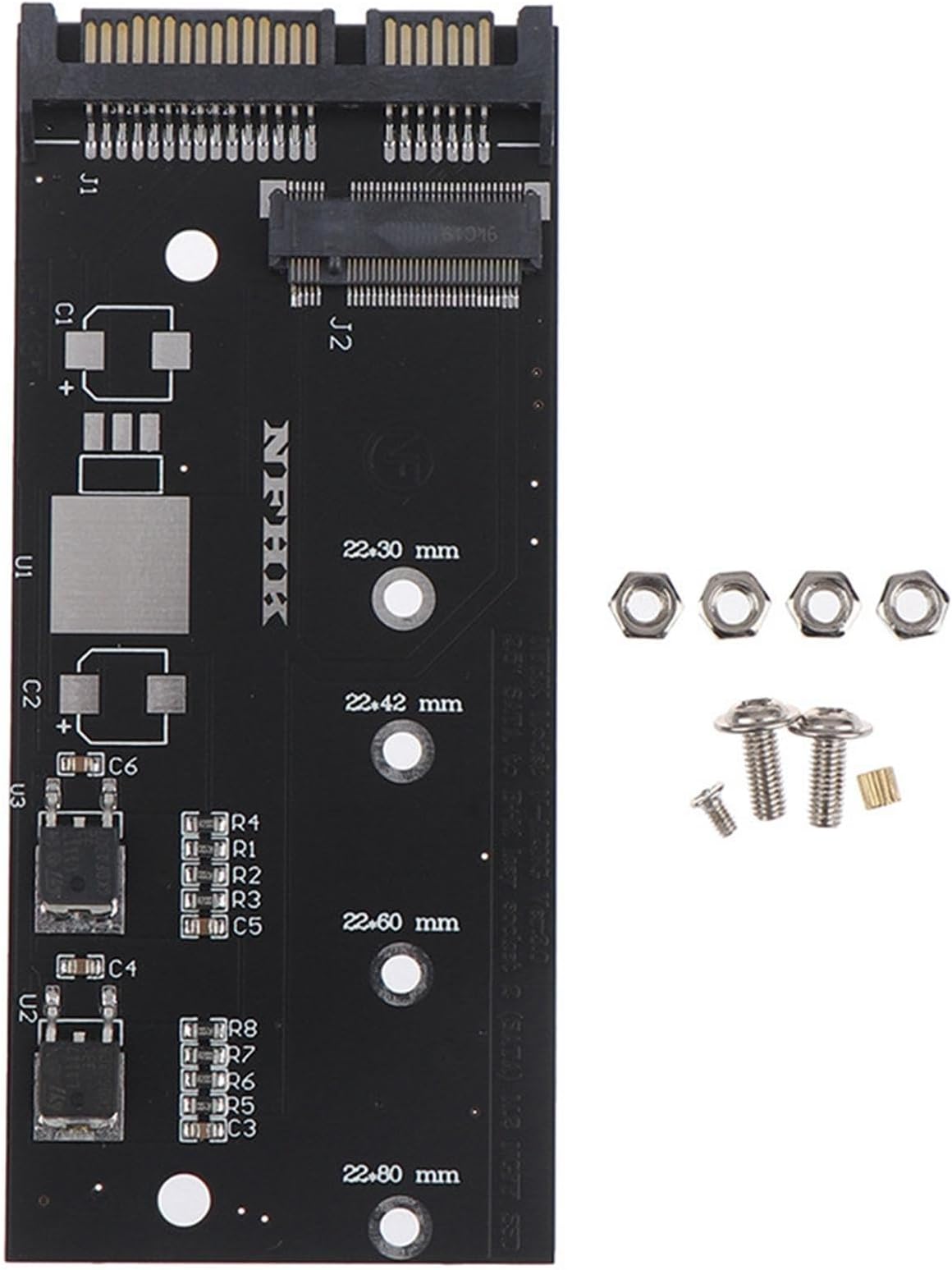 M.2 NGFF SSD to SATA III 3 Adapter Accessories for Computer Components Black