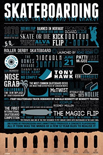 Pyramid America Skateboarding Good Bad Gnarly Cool Wall Decor Art Print Poster 12X18 #TOP7