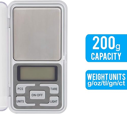 Miniatura 6 de Kingwin - Báscula de peso, mini escala digital de joyería, capacidad completa de tara y apagado automático, función de conteo automático, pantalla