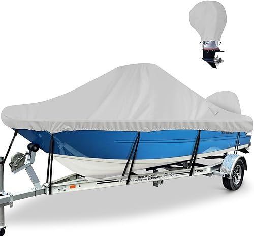 Cubierta impermeable para consola central de barco de 17 a 19 pies, lona de poliéster de grado marino 900D resistente de 17 pies 18 pies 19 pies,