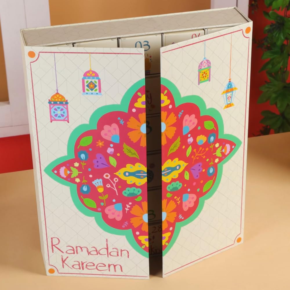 HAPPY JOURNEY Gardens of Faith Ramadan Calendar for Kids - Beautiful 2 door Ramadan Countdown Calendar - Ramadan Decoration for Home and Table Decor - Ramadan Gift