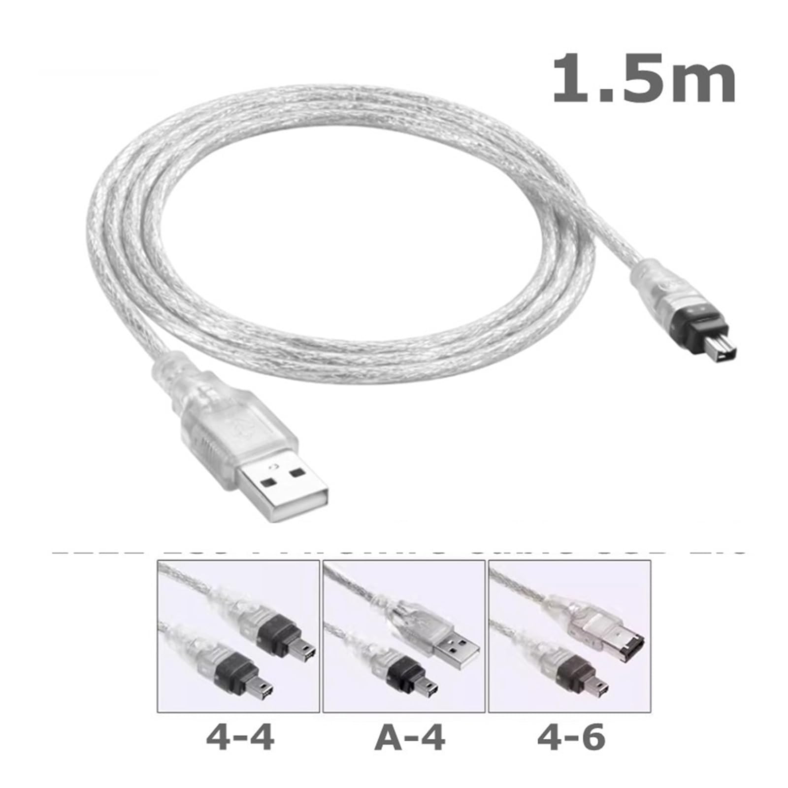 Cavo Firewire ad alta velocità per telecamere DV IEEE 1394 da USB 2.0 a 4 pin a 6 pin e a 1394B (4-4)