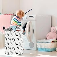 Vista 6 de CLOCOR - Cesta grande de lavandería, cesta impermeable para guardería, contenedor de almacenamiento de tela plegable, decoración para habitación