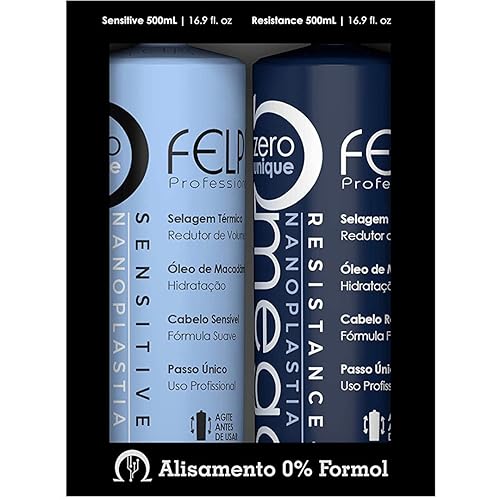 Felps Omega Zero - Kit dúo de resistencia a nanoplastia y suavizado sensible (2 x 16.9 fl oz)