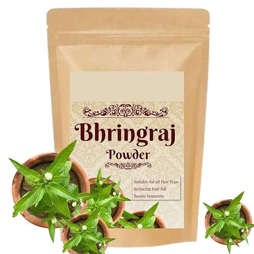 Miniatura 5 de Hin-dya. Amla, Reetha, Shikakai, Bhringraj e Hibiscus en polvo para cabello (paquete de 5, 1.76 oz cada uno, total de 8.82 oz)