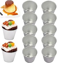 Symphonyw Pudding Moulds, 10pcs Aluminum Baking Cups Cupcake Mould Muffin Tin Dariole Moulds Baking Tool