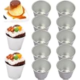 Symphonyw Pudding Moulds, 10pcs Aluminum Baking Cups Cupcake Mould Muffin Tin Dariole Moulds Baking Tool
