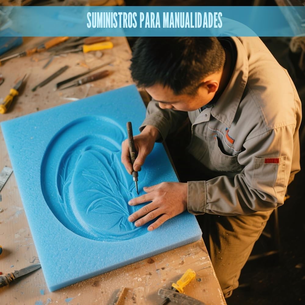 6 placas de espuma rígida, placa de espuma de alta densidad, juego de placas de manualidades, placa de espuma dura, placa de espuma de poliestireno para modelado paisajístico, construcción, base de