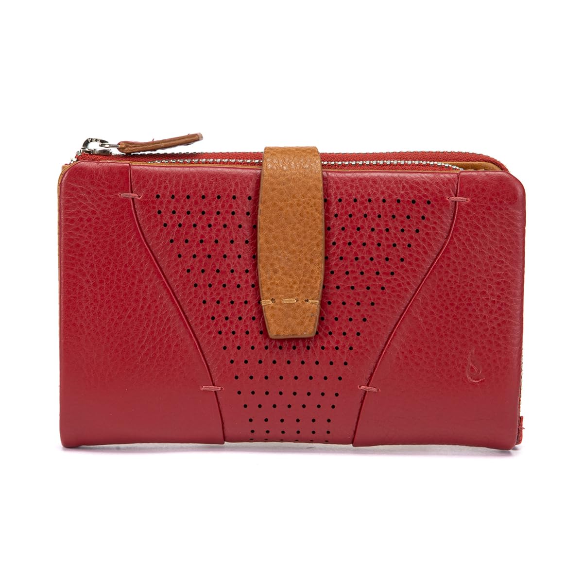 Abbacino Cartera Mediana de Piel roja Rojos