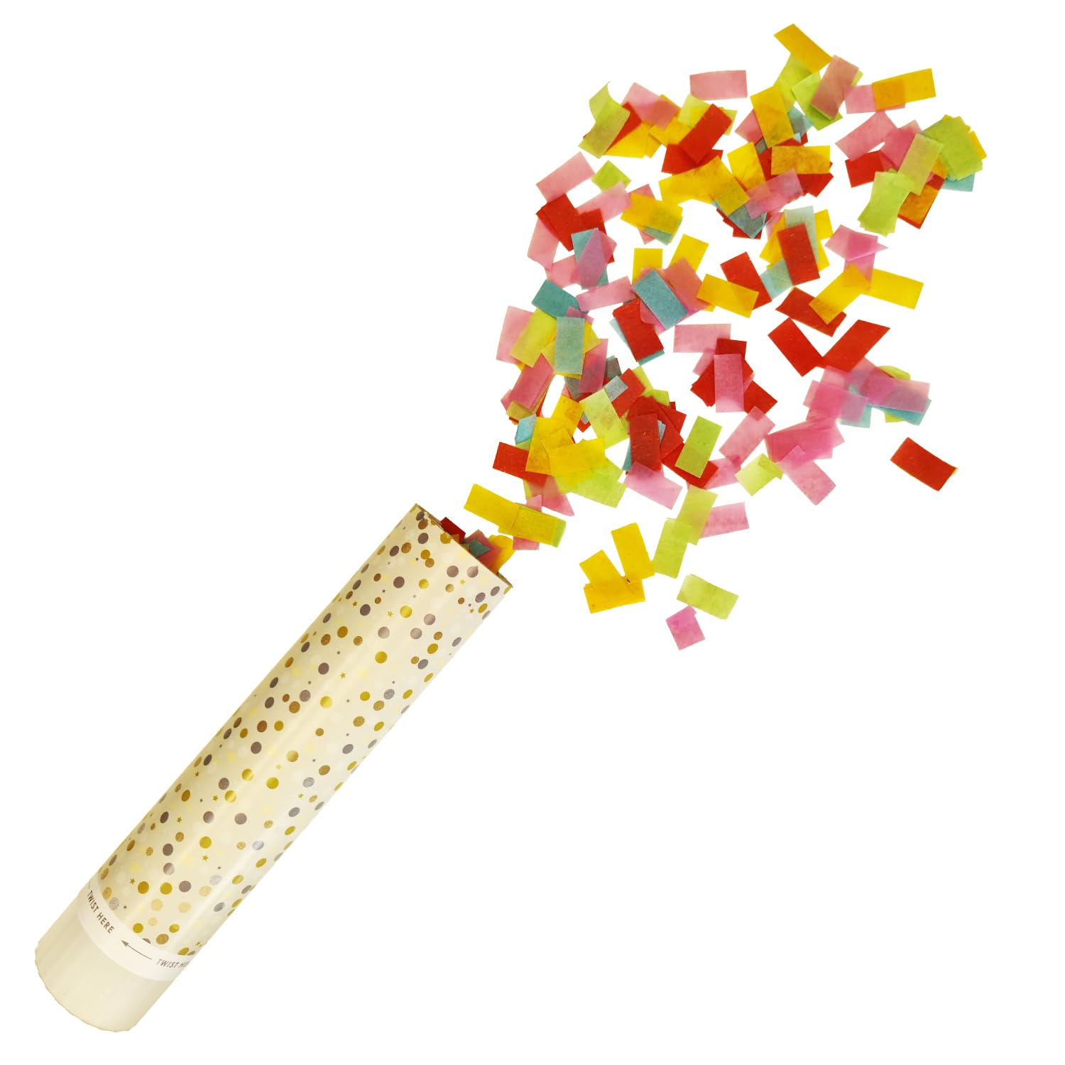 Talking Tables 72x Konfetti Kanonen für Geburtstag Hochzeit Regenbogen Farbige Papier Popper Paper Shooter Bulk Supplies