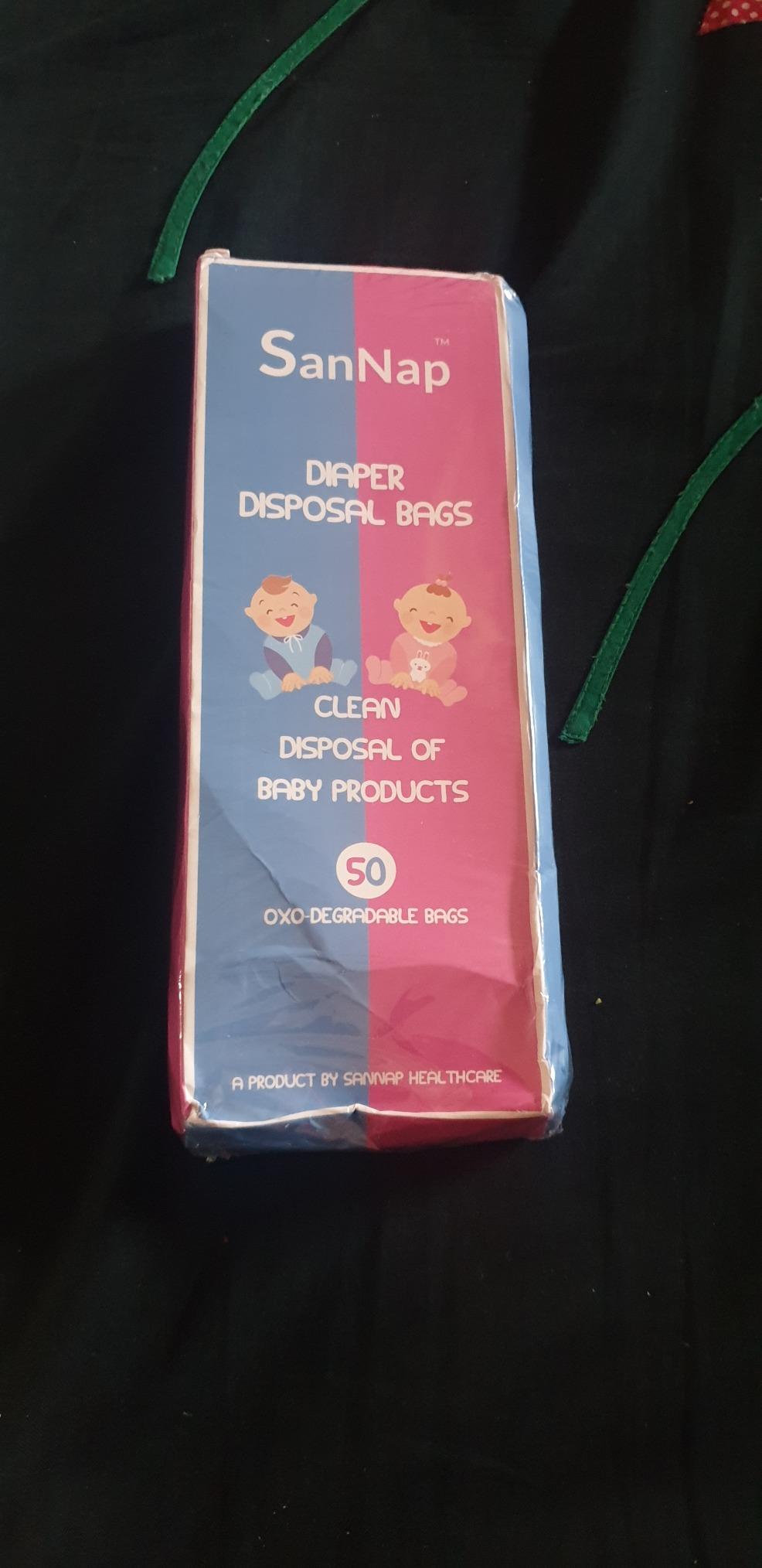 SanNap Baby Diaper Disposal 50 Bags/Sacks (Toss Dirty Diapers Bag