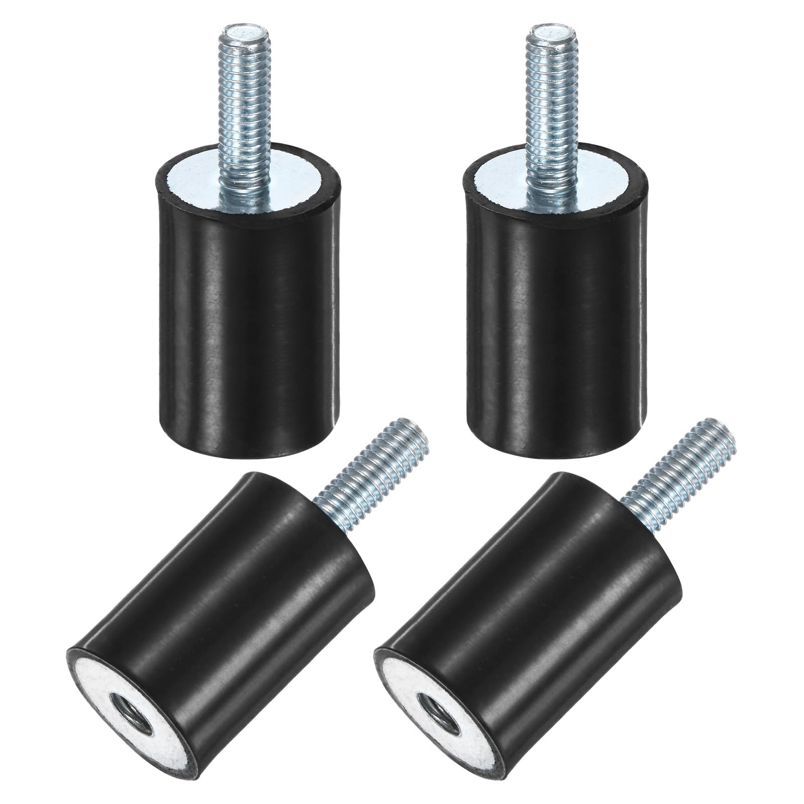 M METERXITY 4-Pack Rubber Mounts D25mmxH25mm Male/Female Vibration Isolators Cylindrical Shock Absorber W M8 x 20mm Studs for Air Compressor/Car/Pump/Boat/Garage Motor/Bobbins Rubber Isolators — Amazon image 12
