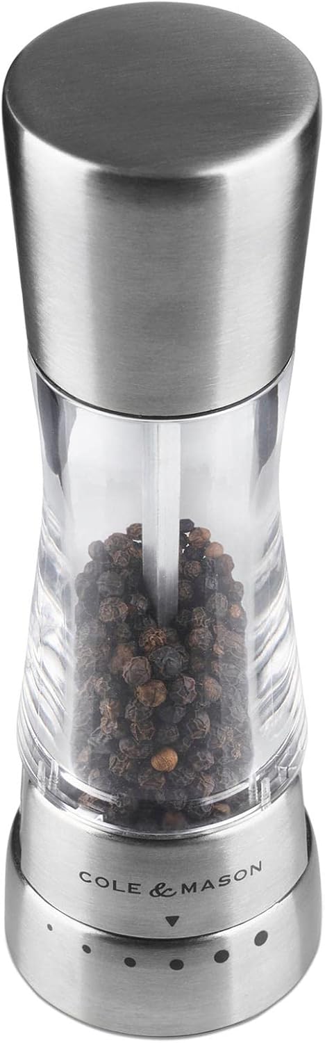 Cole & Mason Derwent Pepper Mill Adjustable Grind Select 6 Settings 19cm