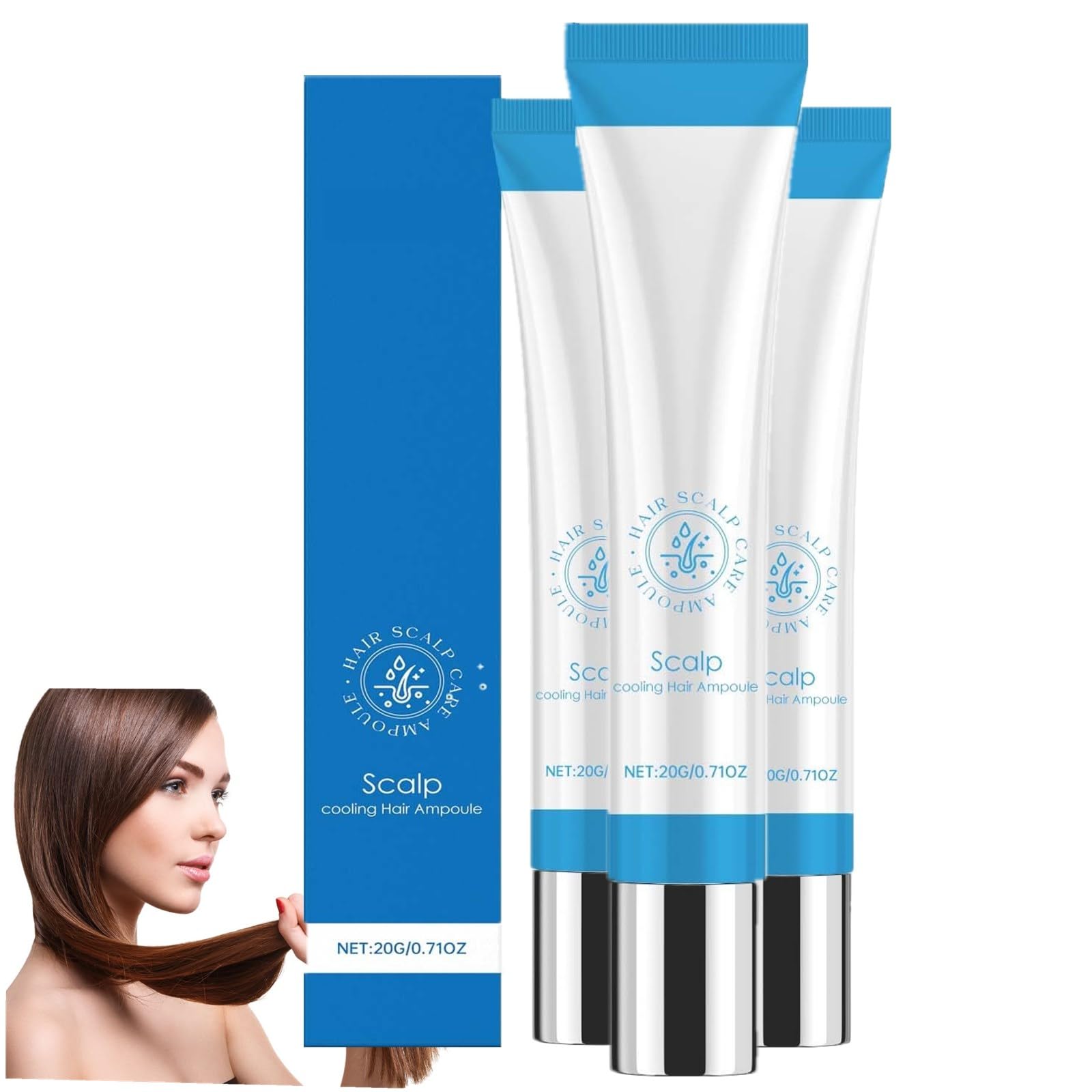 Hair Serum, Scalp Cooling Hair Ampoule, For Hair Loss, Scalpy Hair Growth Serum For Men & Women, Scalp Hair Ampoule, Hair Strengthen & Grow (60g)