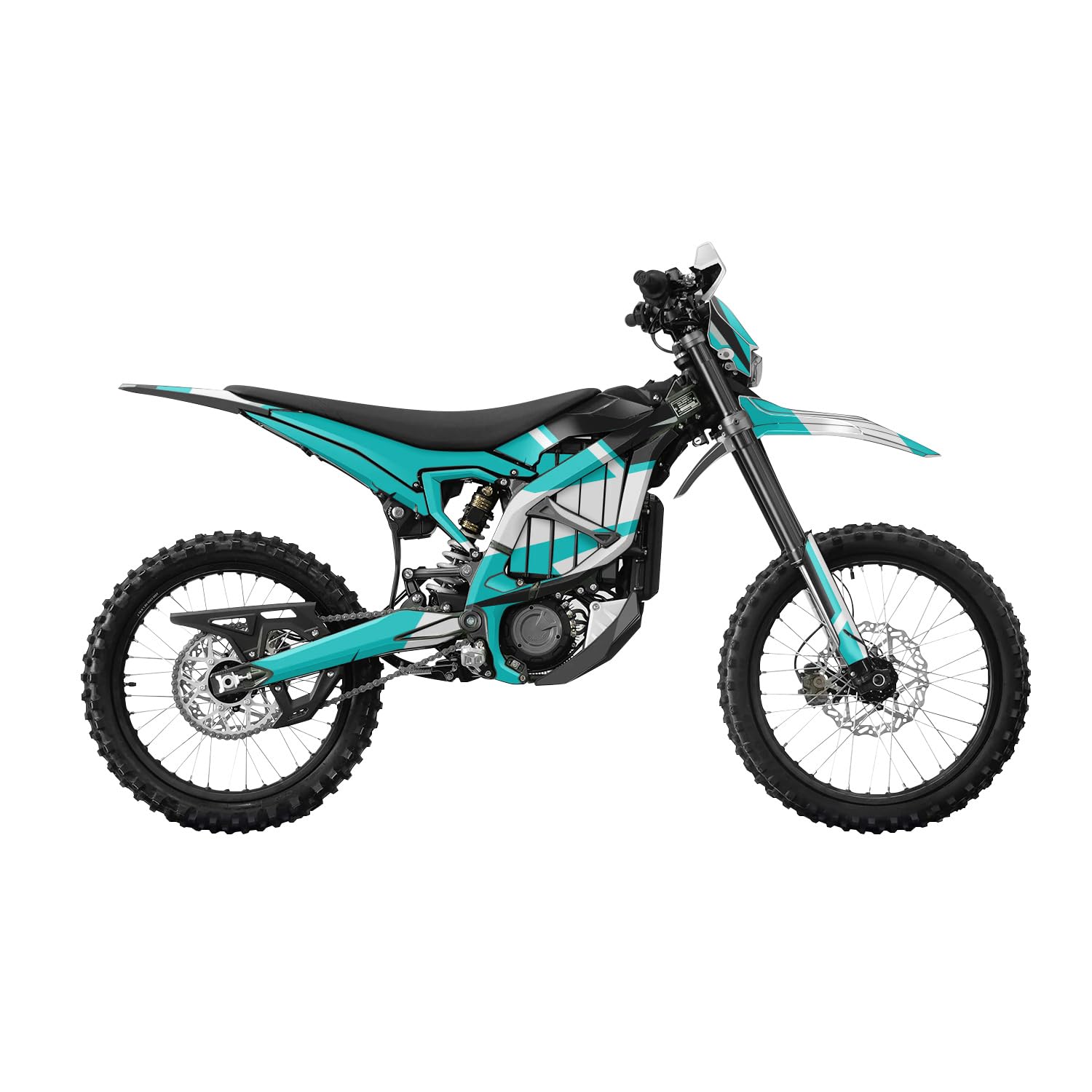Surron Ultra Bee Graphics Kit Wrap - Cyan Tear - Sur-Ron Skin - Premium 3M Vinyl Protective Wrap Decal Cover - Easy to Apply | Crafted in The USA by MightySkins