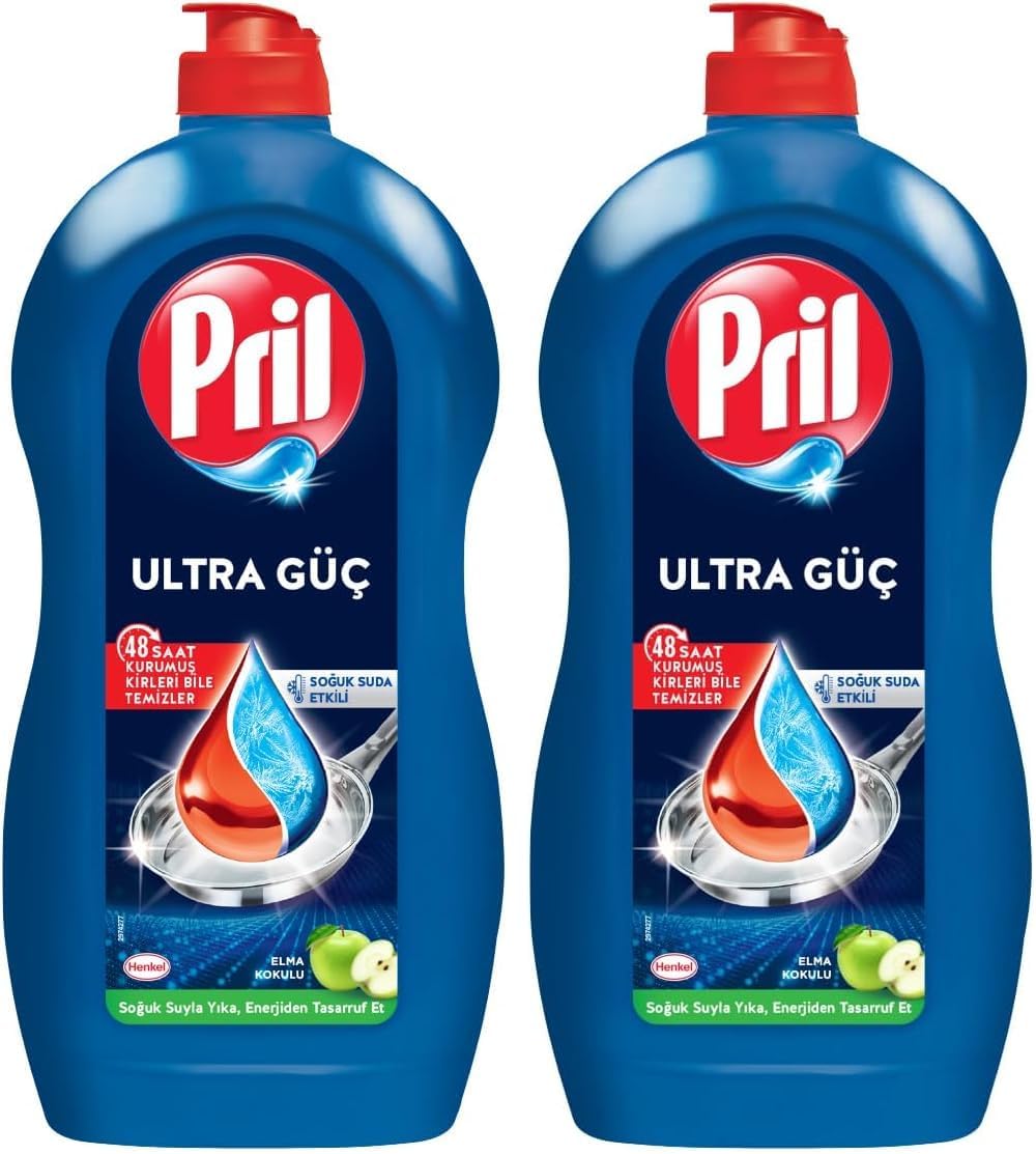 Pril Elde Yıkama Sıvı Bulaşık Deterjanı 1350g Amasya Elması, Amasya Elması 1.35kg 2li paket