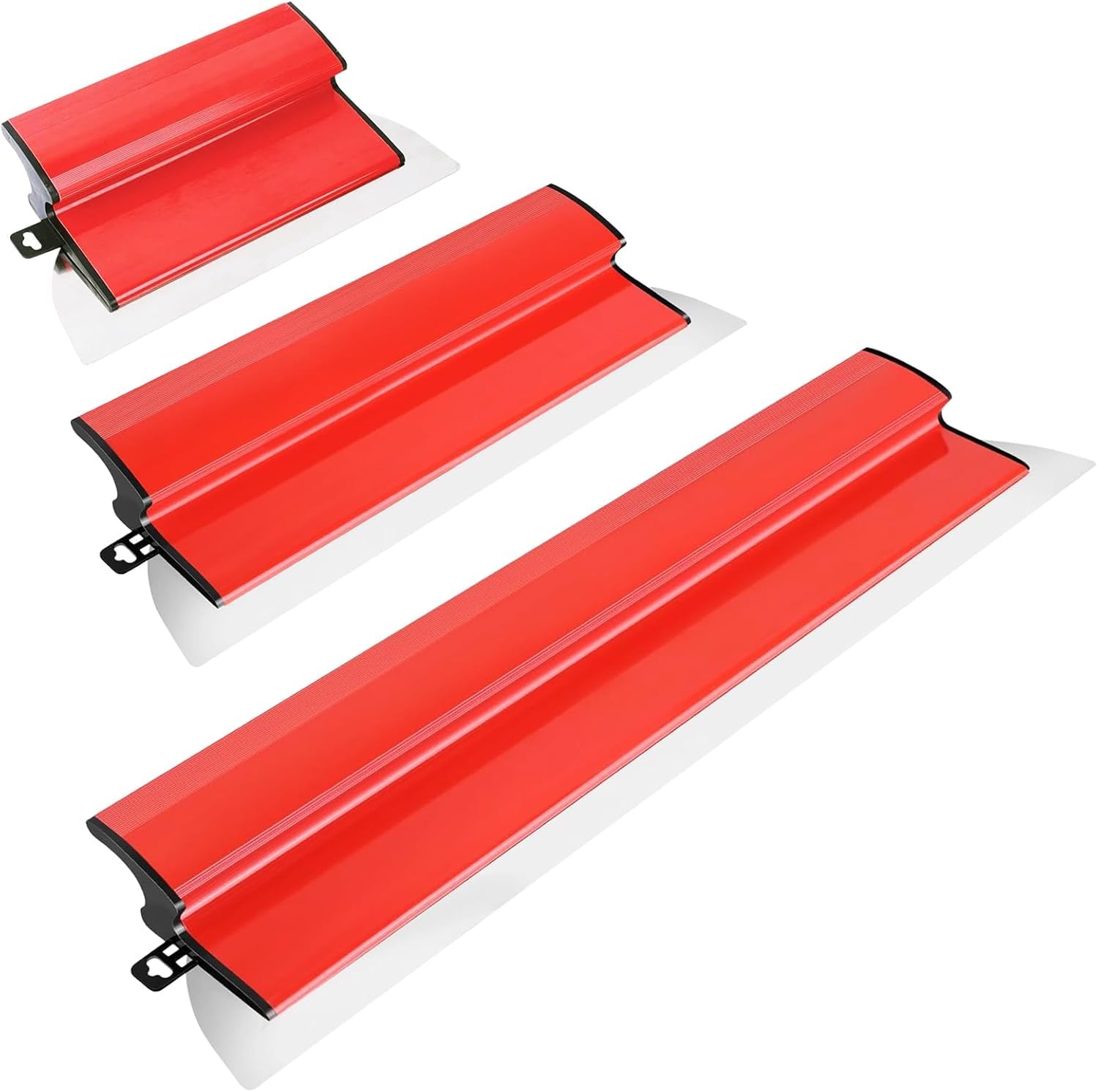 Yabingbos 3PCS Drywall Skimming Blade Set, 0.5mm 80cm & 0.3mm 40cm/25cm Stainless Steel Drywall Finishing Blades, Ergonomic Z-Handle for Wall Decoration Construction