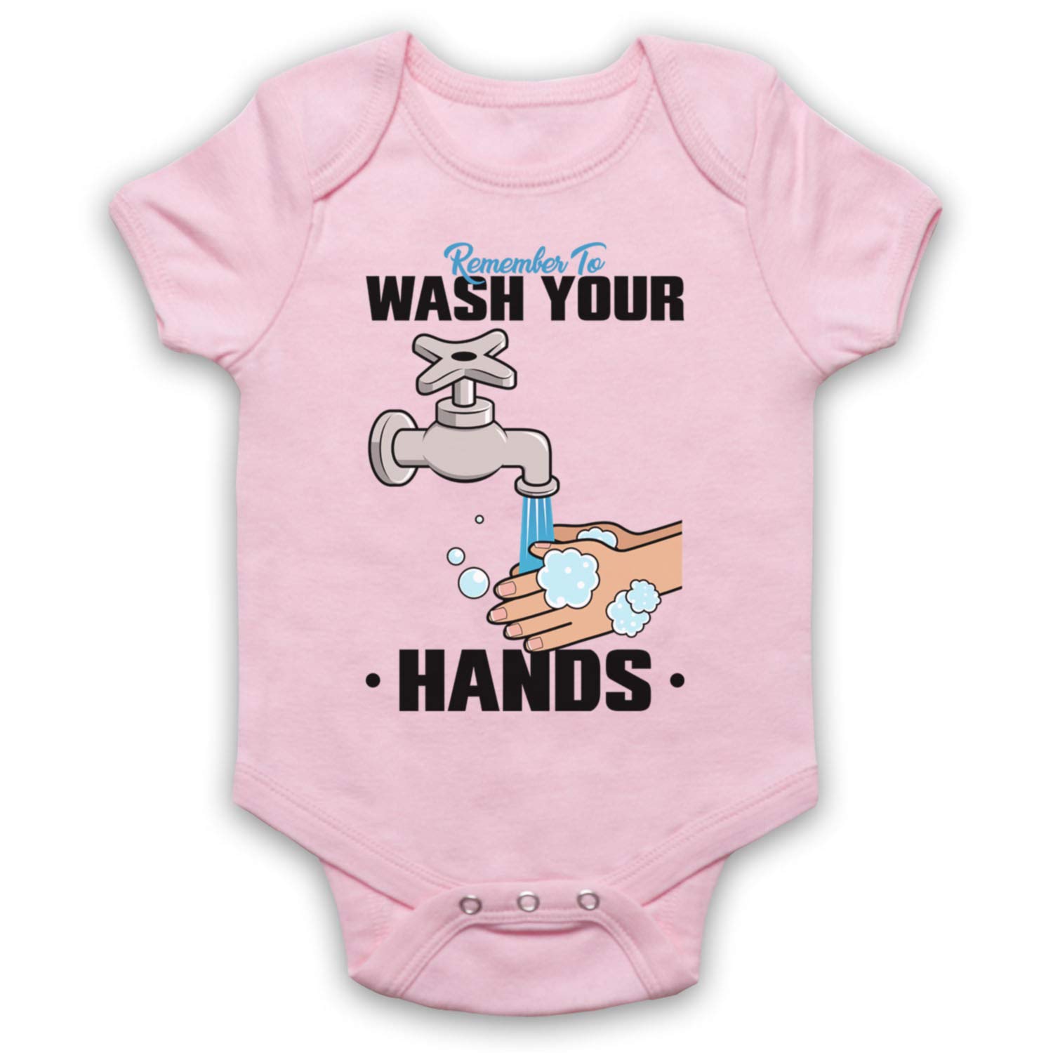 Bodys rose clair message hygiène cadeau de naissance idéal - 2