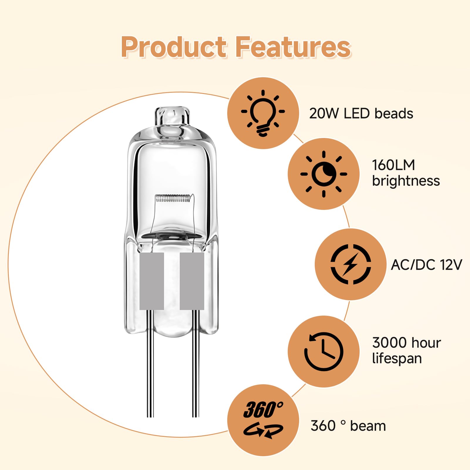 Zestaw 14 żarówek halogenowych G4, 12 V, 10 W, ciepła biel, 2800 K, 160 lm, ściemniana, do okapu kuchennego, salonu, sypialni [klasa energetyczna G]