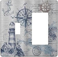 Vista 23 de Cubierta de interruptor de luz basculante de palanca de 2 bandas con textura de tablón rústico, diseño floral de mariposa y margarita