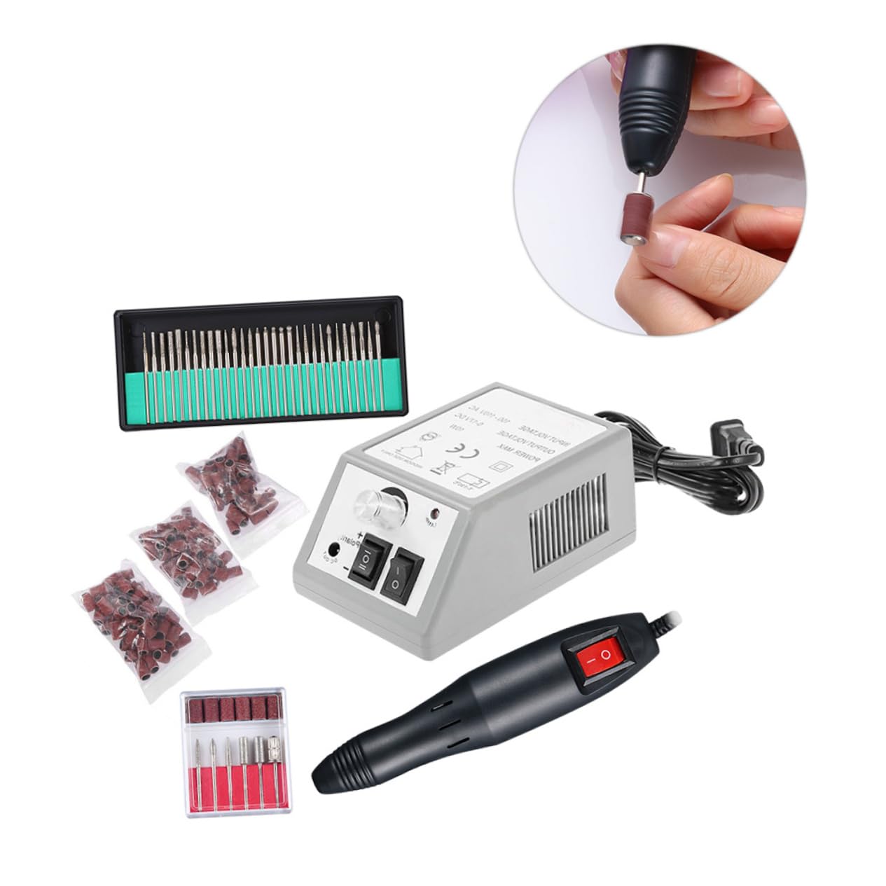 Fresa Elettrica per Unghie 20000 Giri Set Manicure