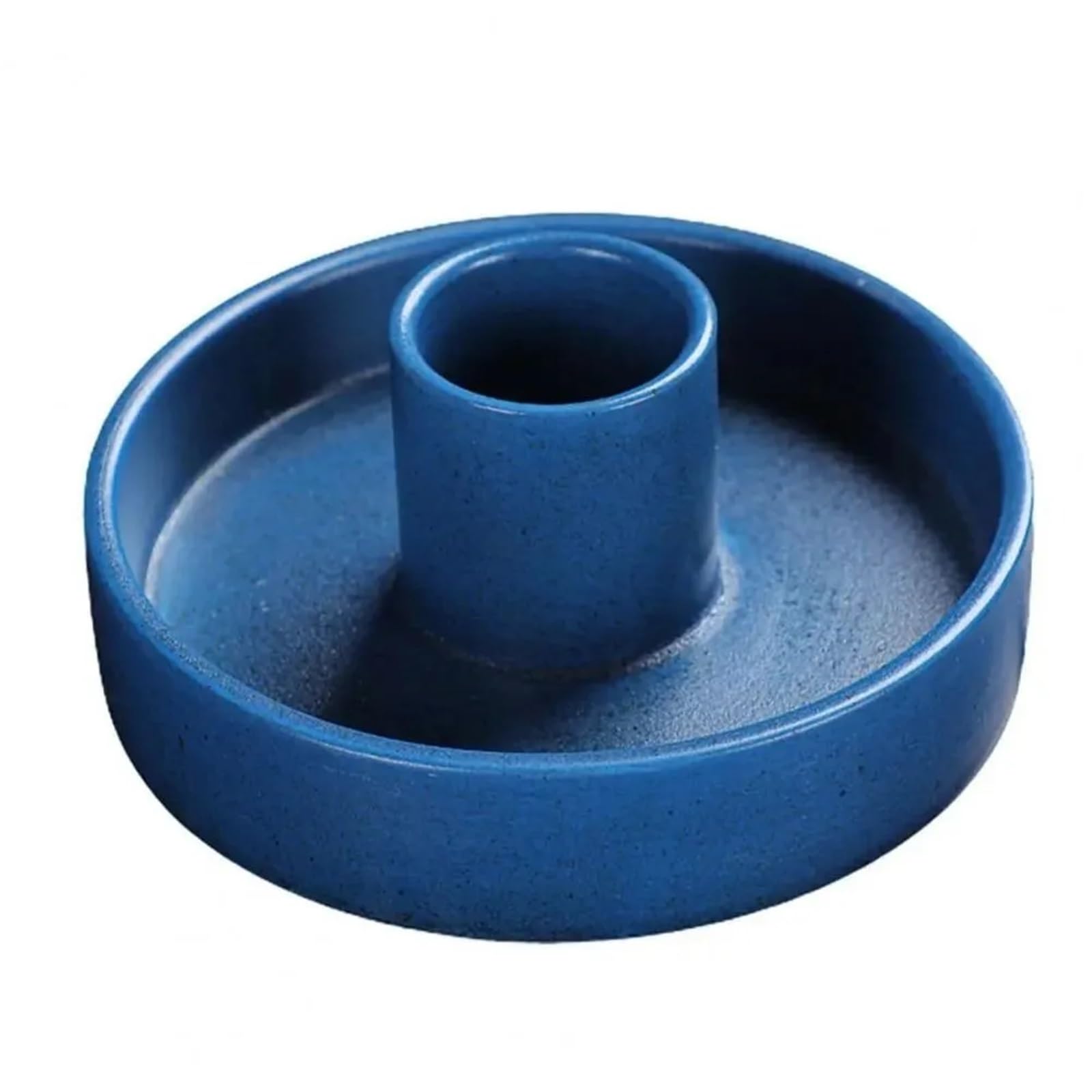 1Pair Ceramic Candle Holder Tray Easy To Clean Artistic Candlestick Round Palo Santo Incense Burner Home Decoration for Candle(Color4)